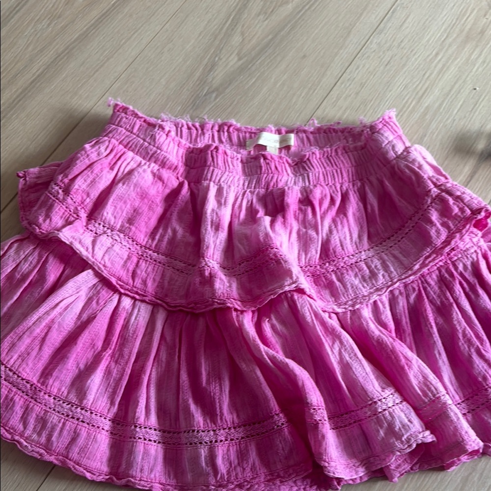 LoveShackFancy Pink Bubble Mini Skirt